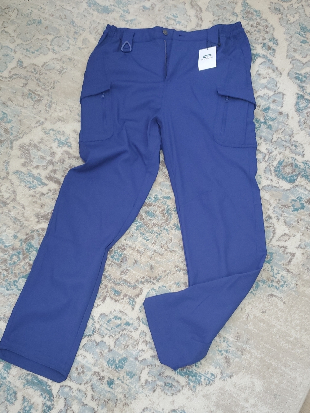 Mens Flexcamo Cobalt Blue Utility Scrub Pants 30-32 Waist 29 To 30 Length